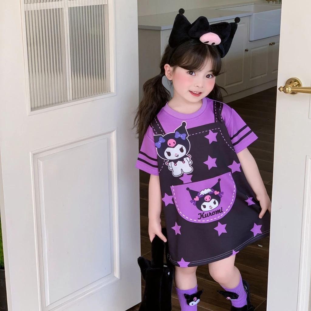 Princess Mankaidi 1-9 years old three-color suit cartoon multi-T skirt dress rabbit Judy skirt