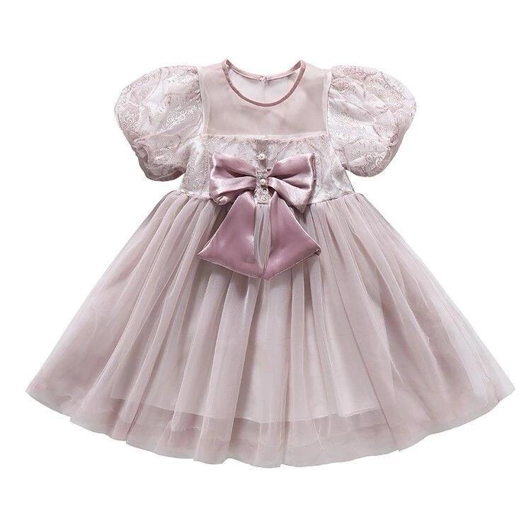 [Princess Mankadi] 1-9 Years Dress For Kids Girl Princess Dress Lace Design Baby Girls Kids Dresses Tutu Birthday Party