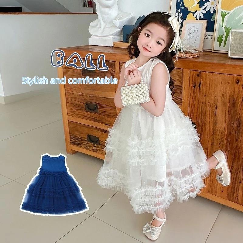 【Princess Mankaidi】Girls dresses girls princess dresses children's mesh tulle skirts Sweetcute dress