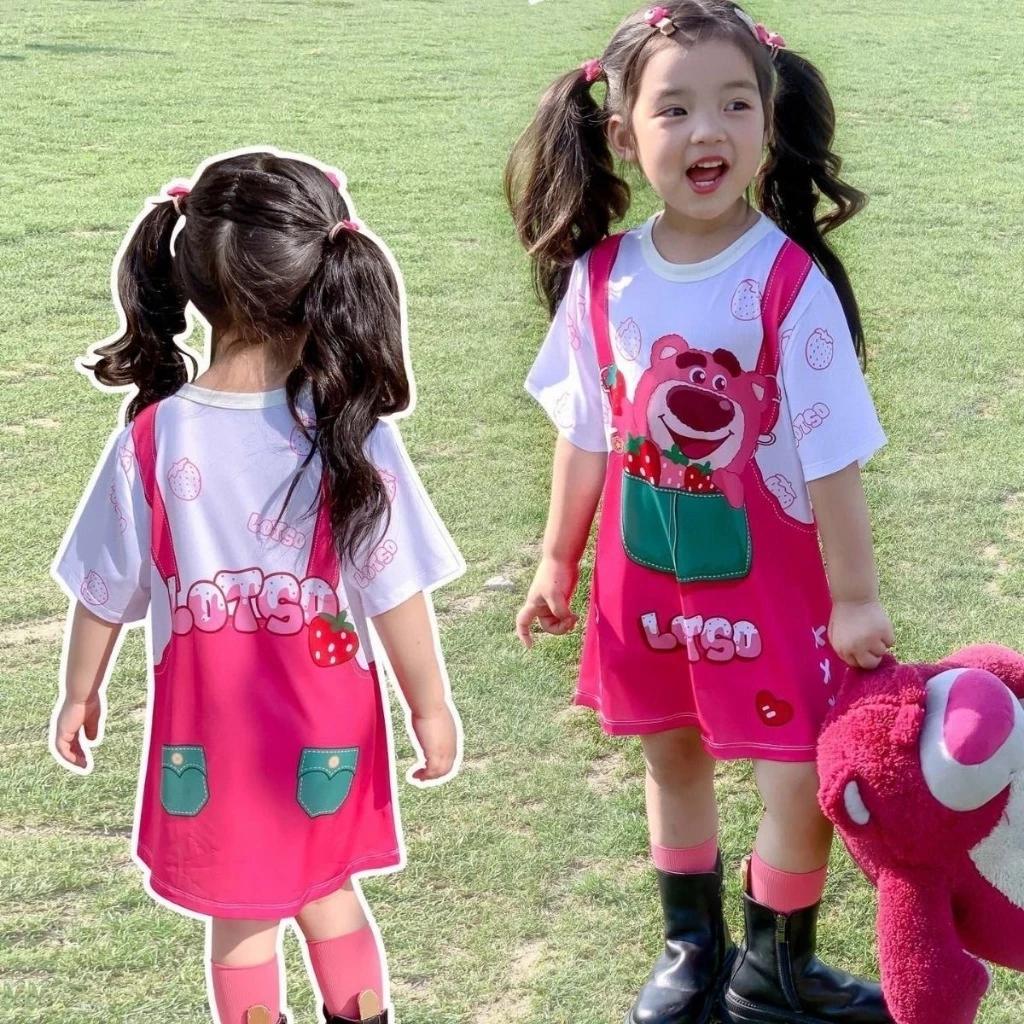 Princess Mankaidi 1-9 years old three-color suit cartoon multi-T skirt dress rabbit Judy skirt