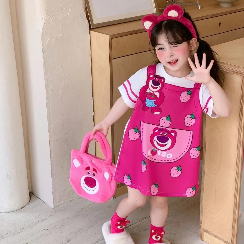 Princess Mankaidi 1-9 years old three-color suit cartoon multi-T skirt dress rabbit Judy skirt