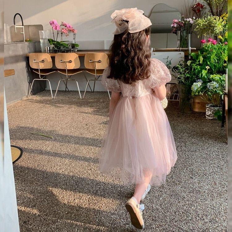 [Princess Mankadi] 1-9 Years Dress For Kids Girl Princess Dress Lace Design Baby Girls Kids Dresses Tutu Birthday Party