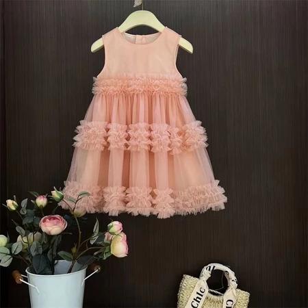 【Princess Mankaidi】Girls dresses girls princess dresses children's mesh tulle skirts Sweetcute dress