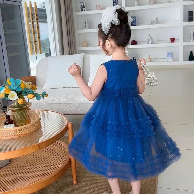 【Princess Mankaidi】Girls dresses girls princess dresses children's mesh tulle skirts Sweetcute dress